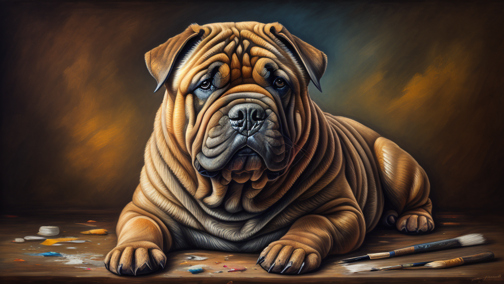 Kunst op Canvas schilderij SharPei