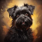 Canvas Affenpinscher schilderij Elena Vittori 60 x 60 cm