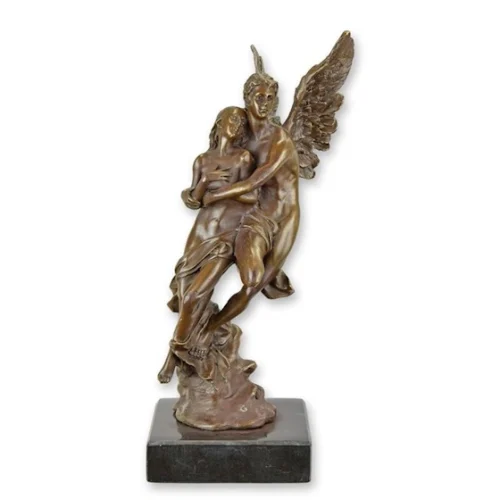 bronzen beeldje cupido en psyche